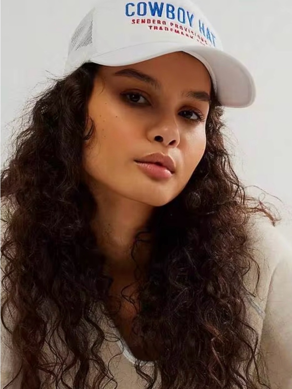 NWT Free People - Sendero Provisions “Cowboy Hat” Red White & Blue Trucker Hat